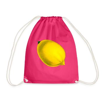 Zitrone - Turnbeutel - Fuchsia - Vorne