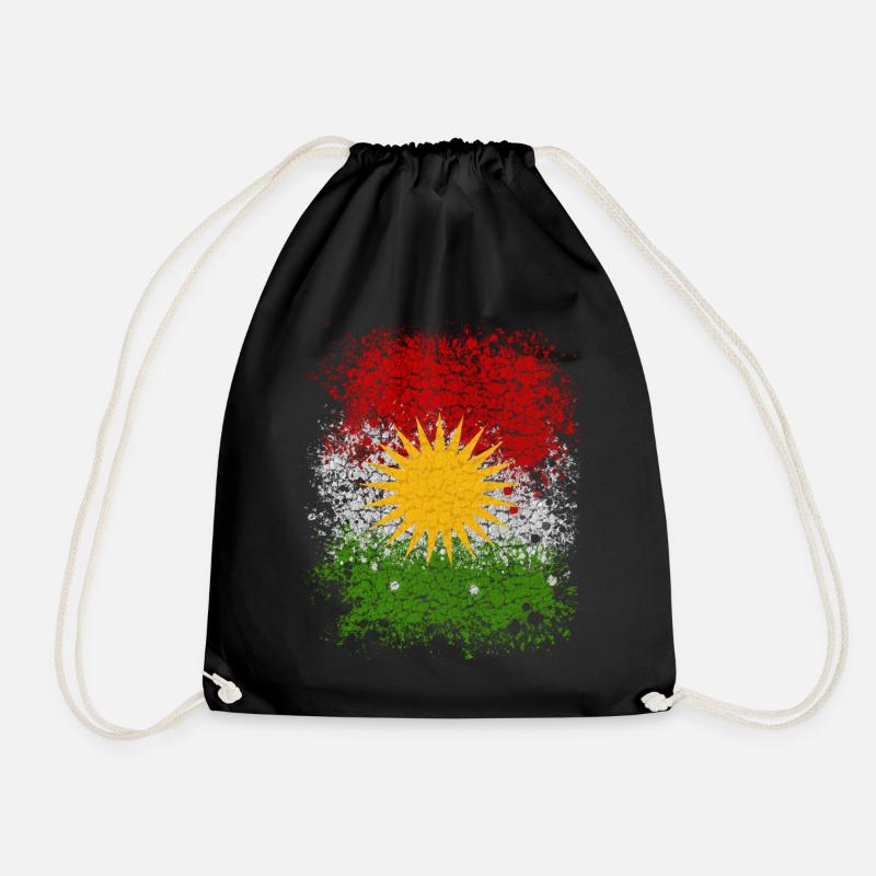 Kurdish Flag. Proud Kurdistan flag - Turnbeutel - Schwarz