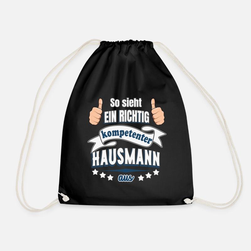Kompetenter Hausmann Geschenk - Turnbeutel - Schwarz