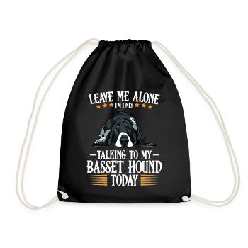 Basset Hound - Turnbeutel - Schwarz - Vorne