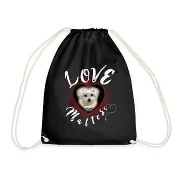 Chien maltais Puppy Endless Love - Sac de sport léger - noir - Devant