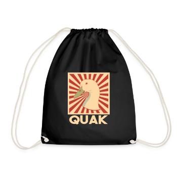 T-shirt de canard rétro quak - Sac de sport léger - noir - Devant