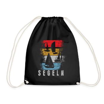 Voile rétro - Sac de sport léger - noir - Devant