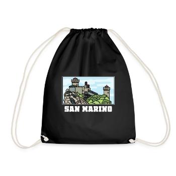 San Marino - Turnbeutel - Schwarz - Vorne
