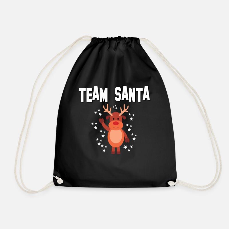 Team Santa - Turnbeutel - Schwarz