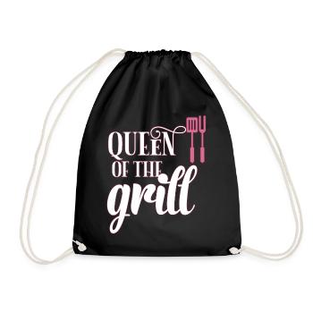 Grilling queen - Drawstring Bag - black - Front