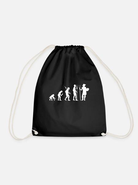 Gartenarbeit Evolution Gärtner Geschenk - Turnbeutel - Schwarz