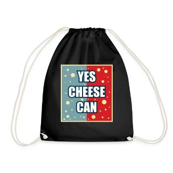 Yes Cheese Can - Drawstring Bag - black - Front