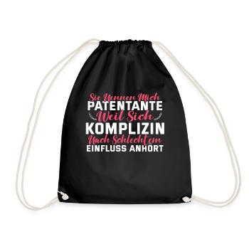 Godmother accomplice - Drawstring Bag - black - Front