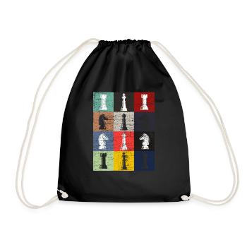 Pièces d'échecs - Sac de sport léger - noir - Devant