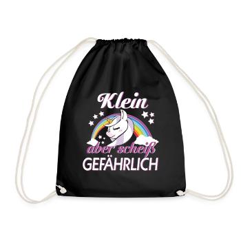 Lustige Sprüche Frauen Einhorn Einhörner Spruch - Turnbeutel - Schwarz - Vorne