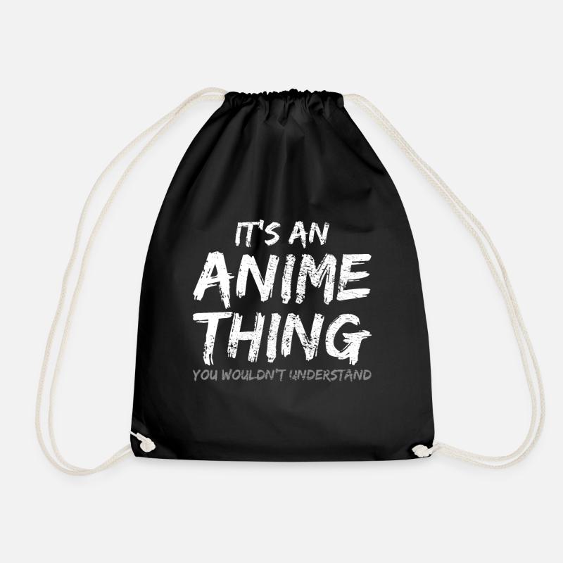 Anime - Drawstring Bag - black