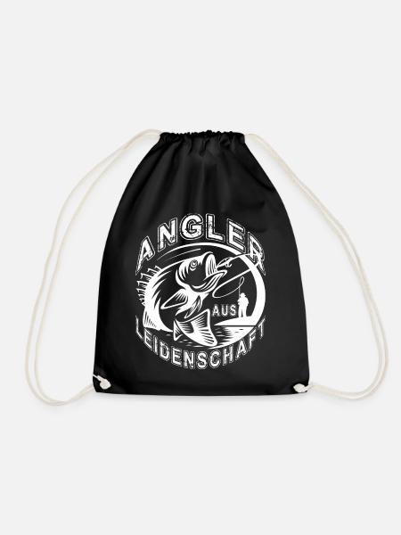 Angeln Anglerspruch lustiger Angler Spruch Fischer - Turnbeutel - Schwarz