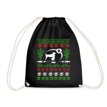 Lustige Tierarzt-Technologie-Weihnachtsgeschenke - Turnbeutel - Schwarz - Vorne