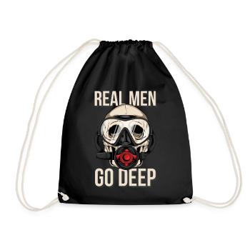Cadeau drôle de plongeur plongeur crâne - Sac de sport léger - noir - Devant