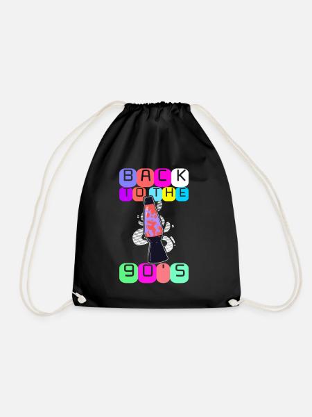 Back to the 90s 90er Retro Lavalampe Geschenk - Turnbeutel - Schwarz