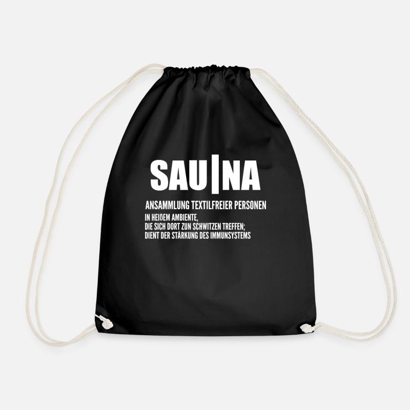 Sauna - Turnbeutel - Schwarz