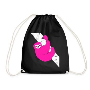 Pink Faultier - Drawstring Bag - black - Front