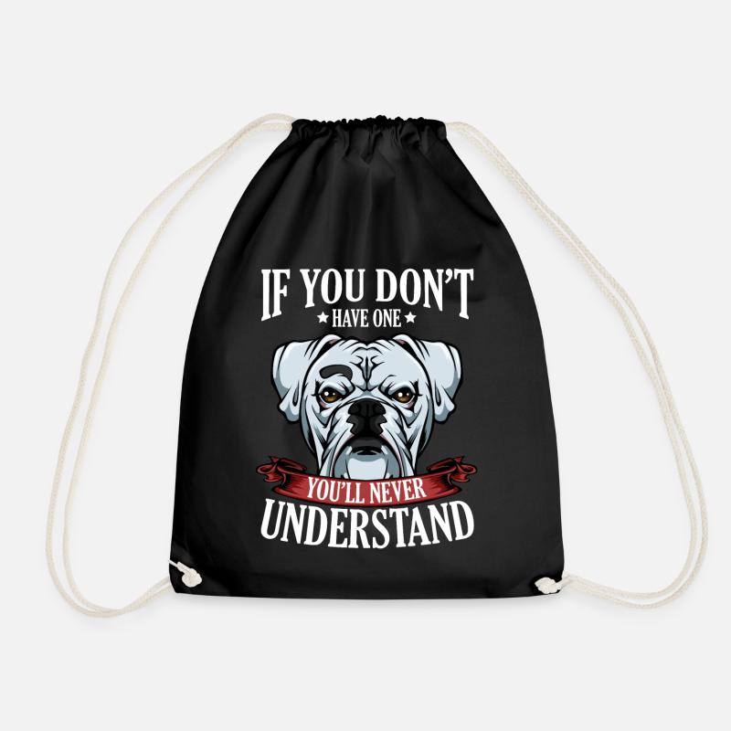 Cool Boxer Statement Spruch Hundehalter Geschenk - Turnbeutel - Schwarz