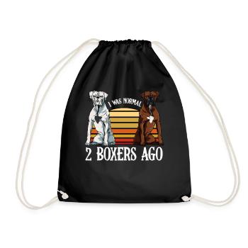 Boxer dog Funny sayings dog owner gift - Drawstring Bag - black - Front