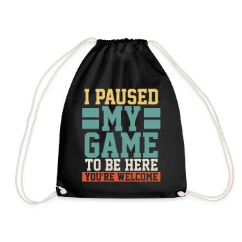Gaming - Drawstring Bag - black - Front