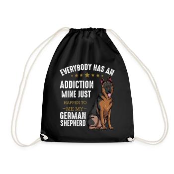 Mon addiction : Berger allemand - Sac de sport léger - noir - Devant