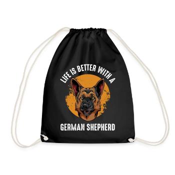 berger allemand - Sac de sport léger - noir - Devant
