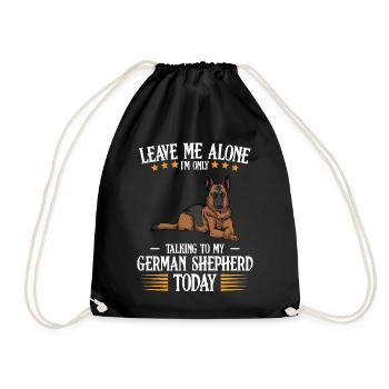 Je ne parle qu’à mon berger allemand - Sac de sport léger - noir - Devant