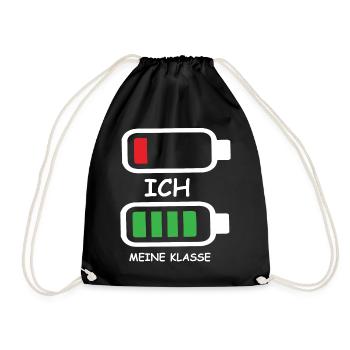 Akku - Ich Und Meine Klasse - Turnbeutel - Schwarz - Vorne