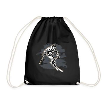 skieur - Sac de sport léger - noir - Devant