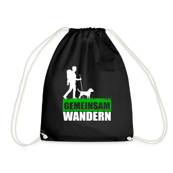 Wanderung Hund - Turnbeutel - Schwarz - Vorne
