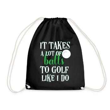 Golf - Turnbeutel - Schwarz - Vorne