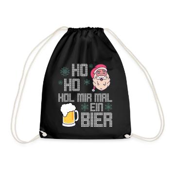 Ho Ho Hol mir mal ein Bier - Turnbeutel - Schwarz - Vorne