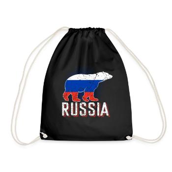 Ours polaire de Russie - Sac de sport léger - noir - Devant