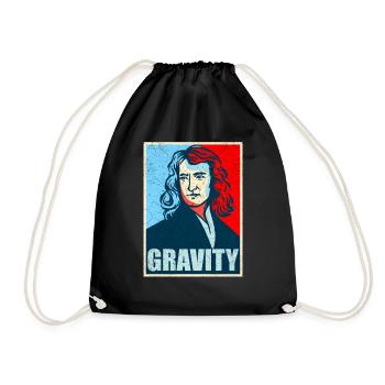 Isaac Newton - Turnbeutel - Schwarz - Vorne