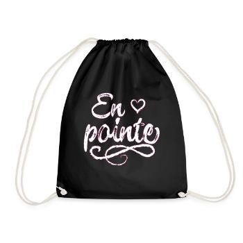 Ballet love - Drawstring Bag - black - Front