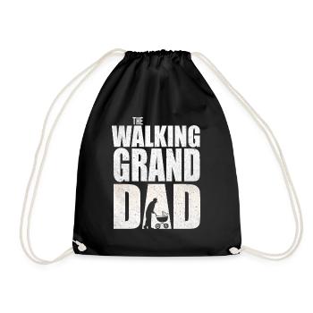 The Walking Granddad Shirt for Grandpa and Grandchildren - Drawstring Bag - black - Front