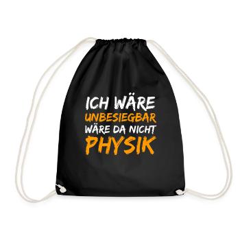 Physik Physiker Lustiger Spruch - Turnbeutel - Schwarz - Vorne
