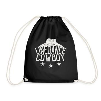 Linedance Cowboy Linedancer cadeau - Sac de sport léger - noir - Devant