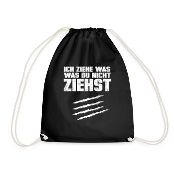 Droge Kokain Cocain Lustiger Spruch - Turnbeutel - Schwarz - Vorne