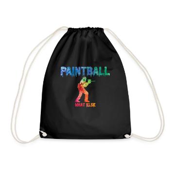 Paintball spielen I was sonst - Turnbeutel - Schwarz - Vorne