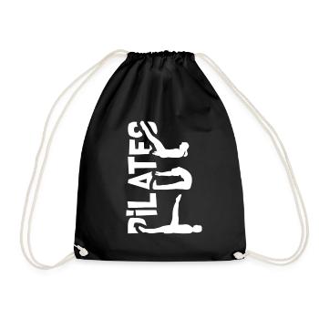 Pilates Silhouette - Turnbeutel - Schwarz - Vorne