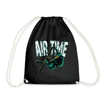 temps libre ski gratuit - Sac de sport léger - noir - Devant