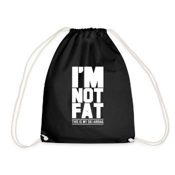 I'm not fat, that's my ski airbag - Drawstring Bag - black - Front
