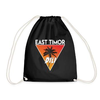 Timor oriental avec capitale - Sac de sport léger - noir - Devant