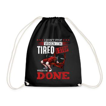 body builder - Drawstring Bag - black - Front