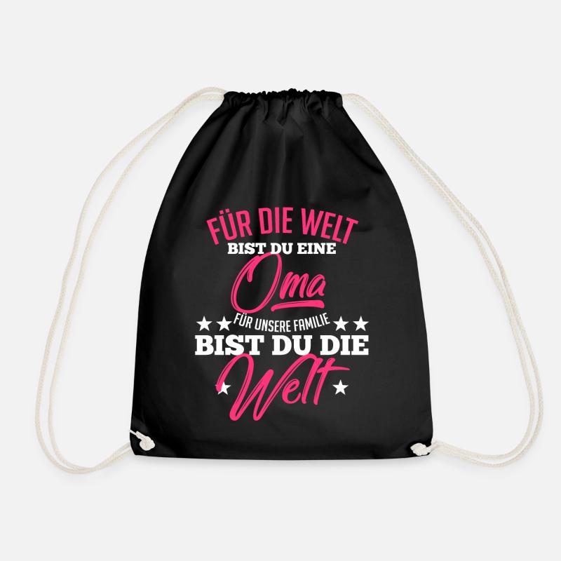 Oma Großeltern Geschenk - Turnbeutel - Schwarz