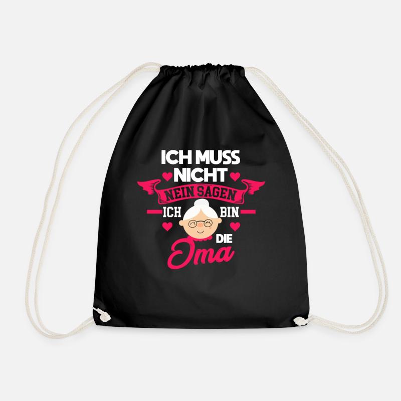 Oma Großmutter Wörterbuch Geschenk - Turnbeutel - Schwarz