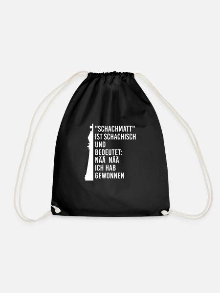 Schachspieler Schach Gewinnen Geschenk - Turnbeutel - Schwarz