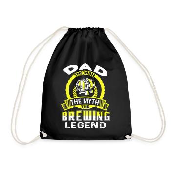 Papa Die Bierbrau-Legende - Turnbeutel - Schwarz - Vorne
